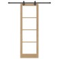 Porte Scorrevoli vidaXL con Kit di Hardware “ORKDAL” Legno Massello & Vetro
