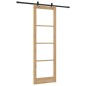 Porte Scorrevoli vidaXL con Kit di Hardware “ORKDAL” Legno Massello & Vetro