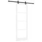 Porta Scorrevole vidaXL con Kit Hardware "ORKDAL" Legno Massello e Vetro Bianco Porta Scorrevole vidaXL con Kit Hardware "ORKDAL" Legno Massello e Vetro Bianco