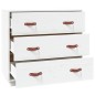 Credenza Bianca 80x40x75 cm in Legno Massello di Pino Credenza Bianca 80x40x75 cm in Legno Massello di Pino