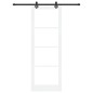 Porta Scorrevole vidaXL con Kit Hardware "ORKDAL" Legno Massello e Vetro Bianco Porta Scorrevole vidaXL con Kit Hardware "ORKDAL" Legno Massello e Vetro Bianco