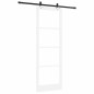 Porta Scorrevole vidaXL con Kit Hardware "ORKDAL" Legno Massello e Vetro Bianco Porta Scorrevole vidaXL con Kit Hardware "ORKDAL" Legno Massello e Vetro Bianco