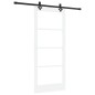 Porta Scorrevole vidaXL con Kit di Fissaggi "ORKDAL" in Legno Massello Bianco e Vetro Porta Scorrevole vidaXL con Kit di Fissaggi "ORKDAL" in Legno Massello Bianco e Vetro