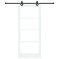 Porta Scorrevole vidaXL con Kit di Fissaggi "ORKDAL" in Legno Massello Bianco e Vetro Porta Scorrevole vidaXL con Kit di Fissaggi "ORKDAL" in Legno Massello Bianco e Vetro