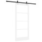 Porta Scorrevole vidaXL con Kit di Fissaggi "ORKDAL" in Legno Massello Bianco e Vetro Porta Scorrevole vidaXL con Kit di Fissaggi "ORKDAL" in Legno Massello Bianco e Vetro