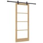 Porta scorrevole vidaXL con set hardware 'ORKDAL'Legno massello e vetro