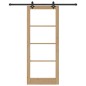 Porta scorrevole vidaXL con set hardware 'ORKDAL'Legno massello e vetro