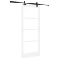 Set Porta Scorrevole vidaXL con Hardware 'ORKDAL'Bianco in Legno Massello e Vetro