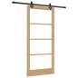 Porta scorrevole vidaXL con set di hardware 'ORKDAL'in legno massello e vetro