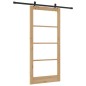Porta scorrevole vidaXL con set di hardware 'ORKDAL'in legno massello e vetro