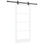 Porta Scorrevole con Set di Accessori 'ORKDAL'in Legno Massello Bianca e Vetro Porta Scorrevole con Set di Accessori 'ORKDAL'in Legno Massello Bianca e Vetro
