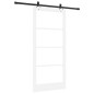 Porta Scorrevole con Set di Accessori 'ORKDAL'in Legno Massello Bianca e Vetro Porta Scorrevole con Set di Accessori 'ORKDAL'in Legno Massello Bianca e Vetro