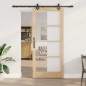 Porta scorrevole vidaXL con kit hardware 'ORKDAL'in legno massello e vetro Porta scorrevole vidaXL con kit hardware 'ORKDAL'in legno massello e vetro