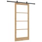Porta scorrevole vidaXL con kit hardware 'ORKDAL'in legno massello e vetro Porta scorrevole vidaXL con kit hardware 'ORKDAL'in legno massello e vetro