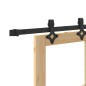 Porta scorrevole vidaXL con kit hardware 'ORKDAL'in legno massello e vetro Porta scorrevole vidaXL con kit hardware 'ORKDAL'in legno massello e vetro