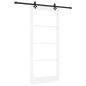 Set porta scorrevole vidaXL con hardware "ORKDAL" Bianco Legno Massello & Vetro Set porta scorrevole vidaXL con hardware "ORKDAL" Bianco Legno Massello & Vetro