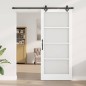 Set porta scorrevole vidaXL con hardware "ORKDAL" Bianco Legno Massello & Vetro Set porta scorrevole vidaXL con hardware "ORKDAL" Bianco Legno Massello & Vetro
