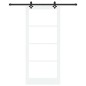 Set porta scorrevole vidaXL con hardware "ORKDAL" Bianco Legno Massello & Vetro Set porta scorrevole vidaXL con hardware "ORKDAL" Bianco Legno Massello & Vetro