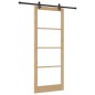 Porta scorrevole vidaXL con set di ferramenta 'ORKDAL'Legno massello e vetro Porta scorrevole vidaXL con set di ferramenta 'ORKDAL'Legno massello e vetro