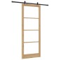 Porta scorrevole vidaXL con set di ferramenta 'ORKDAL'Legno massello e vetro Porta scorrevole vidaXL con set di ferramenta 'ORKDAL'Legno massello e vetro
