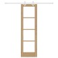 Set di porte scorrevoli vidaXL con hardware 61x198.5 cm in legno massello di pino