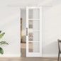 Set di Porta Scorrevole vidaXL con Kit Bianco 61x198.5 cm in Legno Massello Pino Set di Porta Scorrevole vidaXL con Kit Bianco 61x198.5 cm in Legno Massello Pino