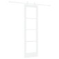 Set di Porta Scorrevole vidaXL con Kit Bianco 61x198.5 cm in Legno Massello Pino Set di Porta Scorrevole vidaXL con Kit Bianco 61x198.5 cm in Legno Massello Pino