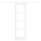 Set di Porta Scorrevole vidaXL con Kit Bianco 61x198.5 cm in Legno Massello Pino Set di Porta Scorrevole vidaXL con Kit Bianco 61x198.5 cm in Legno Massello Pino