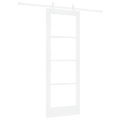 vidaXL Set Porta Scorrevole Set di 2 Bianco MDF 73.5 x 198.5 cm