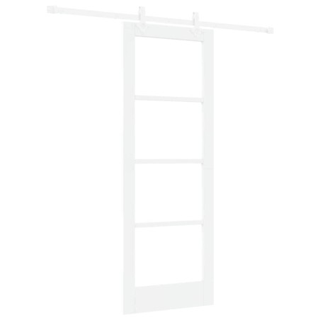 vidaXL Set Porta Scorrevole Set di 2 Bianco MDF 73.5 x 198.5 cm