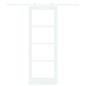 vidaXL Set Porta Scorrevole Set di 2 Bianco MDF 73.5 x 198.5 cm