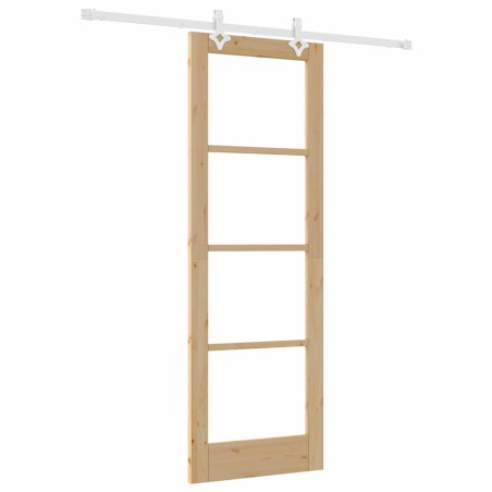 Set di porte scorrevoli vidaXL con kit hardware 73,5x211 cm legno massello di pino