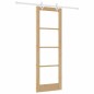 Set di porte scorrevoli vidaXL con kit hardware 73,5x211 cm legno massello di pino