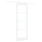 Porta scorrevole vidaXL con set di hardware bianco 73.5x211 cm in legno massello di pino