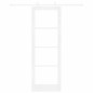 Porta scorrevole vidaXL con set di hardware bianco 73.5x211 cm in legno massello di pino