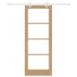 Set di porte scorrevoli vidaXL con attrezzatura 78x202 cm legno massello di pino