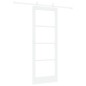 Set di Porte Scorrevoli vidaXL con Fissaggi Bianchi 78x202 cm in Legno Massello di Pino Set di Porte Scorrevoli vidaXL con Fissaggi Bianchi 78x202 cm in Legno Massello di Pino