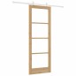 Set Porta Scorrevole vidaXL con Componenti 78x211 cm Legno Massello Pino Set Porta Scorrevole vidaXL con Componenti 78x211 cm Legno Massello Pino