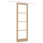 Porta scorrevole vidaXL con set hardware 78x232 cm Legno massello di pino Porta scorrevole vidaXL con set hardware 78x232 cm Legno massello di pino