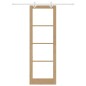 Porta scorrevole vidaXL con set hardware 78x232 cm Legno massello di pino Porta scorrevole vidaXL con set hardware 78x232 cm Legno massello di pino