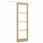Porta scorrevole vidaXL con set hardware 78x232 cm Legno massello di pino Porta scorrevole vidaXL con set hardware 78x232 cm Legno massello di pino