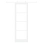 Set Porta Scorrevole vidaXL con Hardware Bianca 78x232 cm in Legno Massello di Pino Set Porta Scorrevole vidaXL con Hardware Bianca 78x232 cm in Legno Massello di Pino