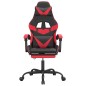 Sedia da Gaming Girevole Poggiapiedi Nero e Rosso Similpelle Sedia da Gaming Girevole Poggiapiedi Nero e Rosso Similpelle