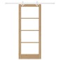 Set di porte scorrevoli vidaXL con set di ferramenta 83x202 cm in legno massello di pino