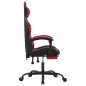 Sedia da Gaming Girevole Poggiapiedi Nero e Rosso Similpelle Sedia da Gaming Girevole Poggiapiedi Nero e Rosso Similpelle