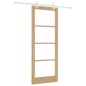 Porta scorrevole vidaXL con set di hardware 83x211 cm in legno massello di pino