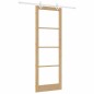 Porta Scorrevole vidaXL con Set Hardware 83x232 cm Legno Massello in Pino