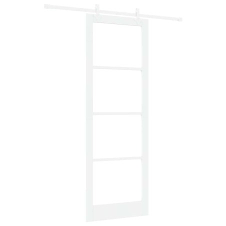 Porte Scorrevoli vidaXL con Set Hardware Bianco 83x232 cm in Legno Massello di Pino
