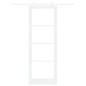 Porte Scorrevoli vidaXL con Set Hardware Bianco 83x232 cm in Legno Massello di Pino Porte Scorrevoli vidaXL con Set Hardware Bianco 83x232 cm in Legno Massello di Pino