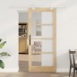 Set di porte scorrevoli vidaXL con hardware 86x198.5 cm in legno massello di pino
